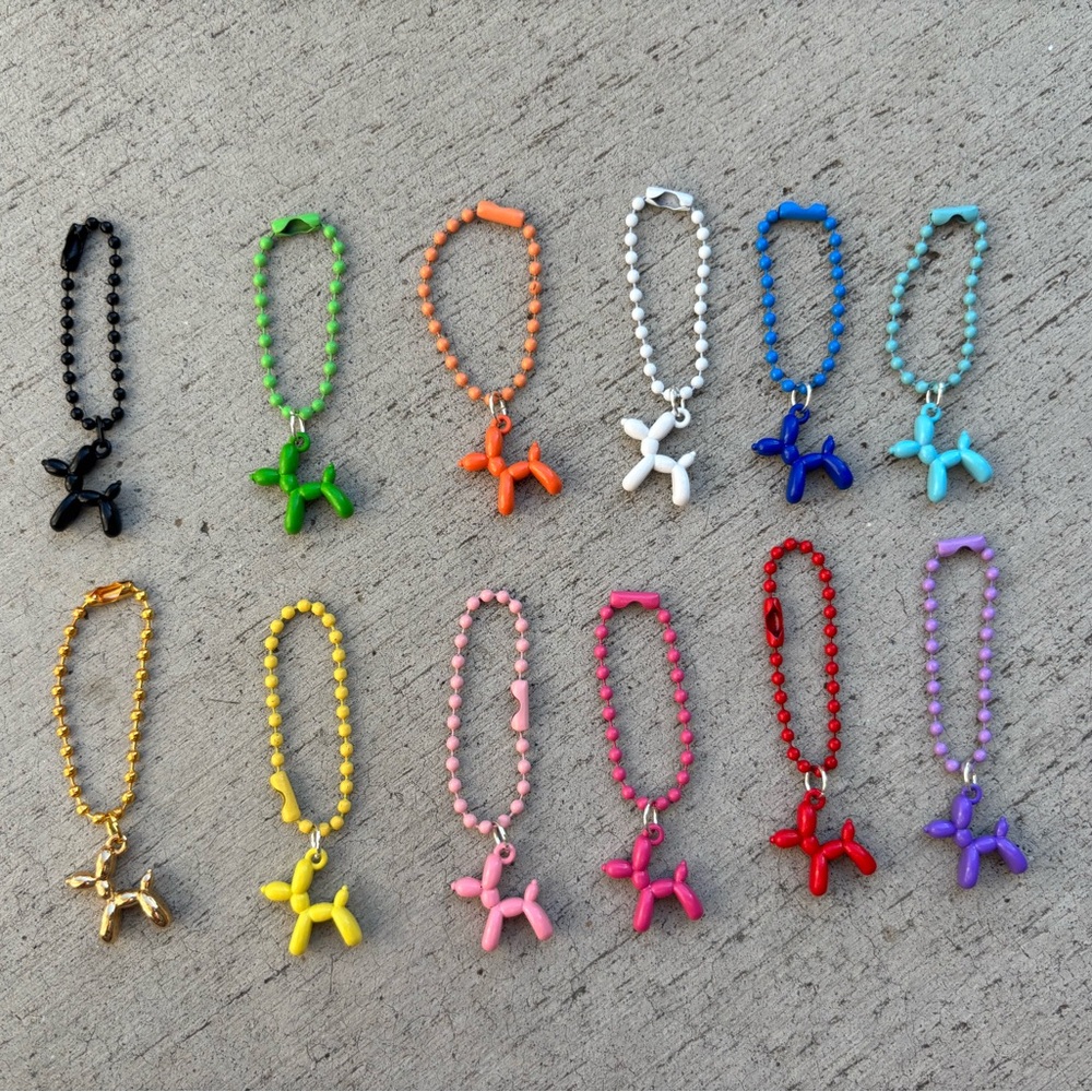 Colorful Balloon Dog Stanley Handle Charm